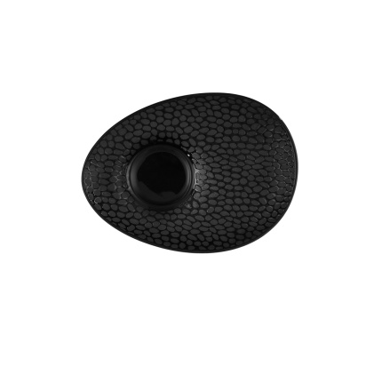 Farfurioară pentru cafea Mokka structurată negru-gri – Flow
