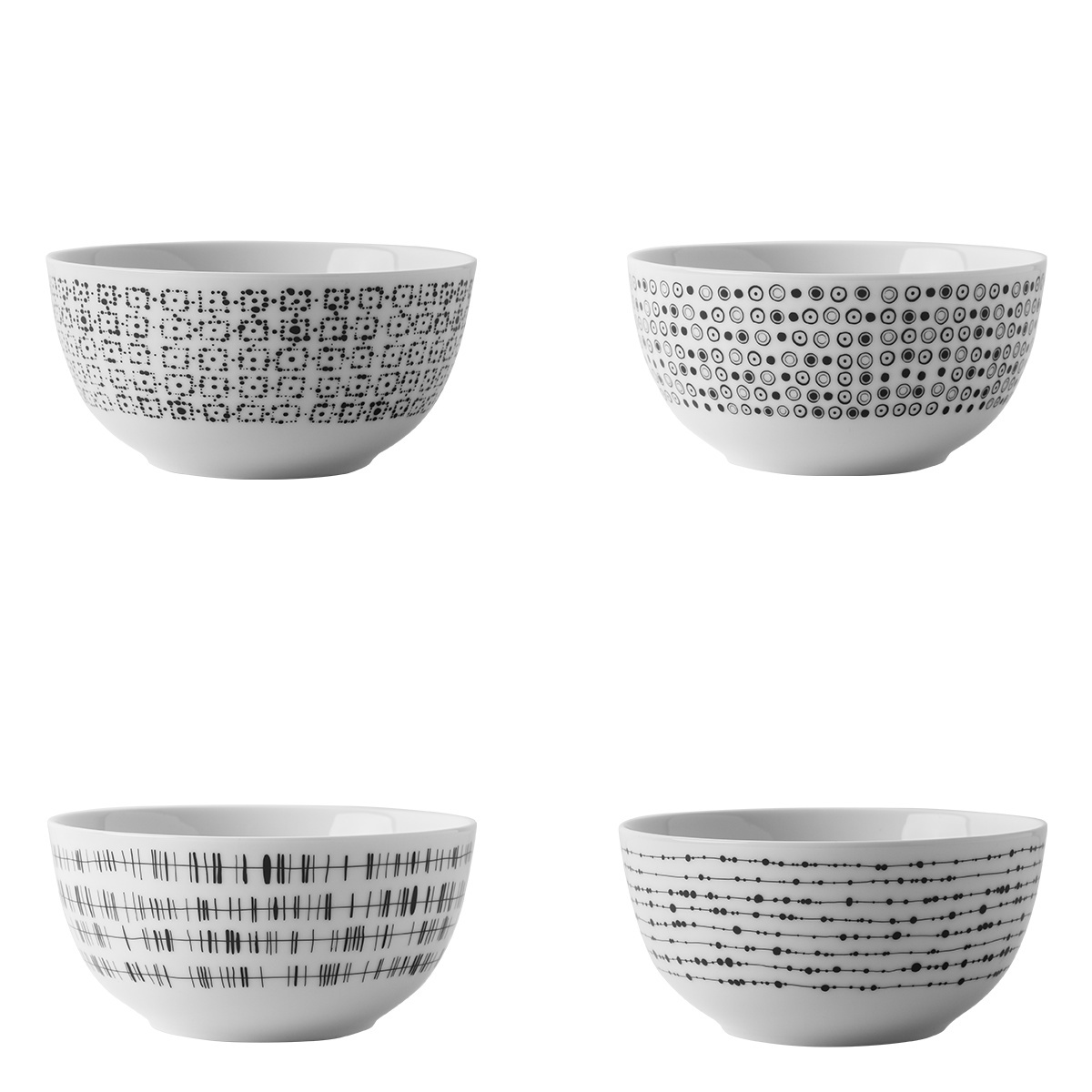 Set boluri pentru cereale 4 buc. - Basic Dots