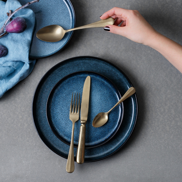 Set tacâmuri 30 buc. - Baguette Vintage PVD Champagne Stone Wash