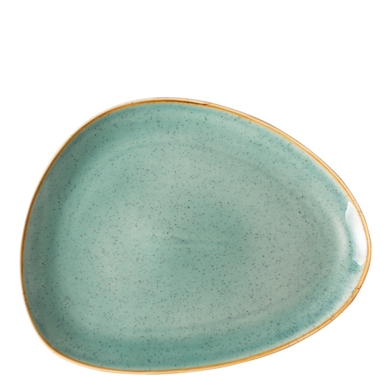 Farfurie Triangle Sand turcoaz 30,5 x 24,2 cm – Gaya