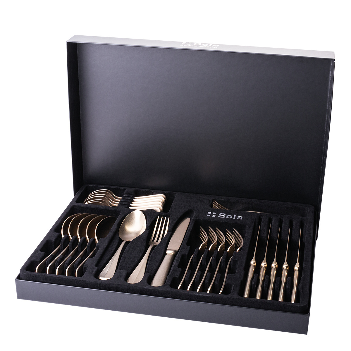 Set tacâmuri 24 buc. - Baguette Vintage PVD Champagne Stone Wash