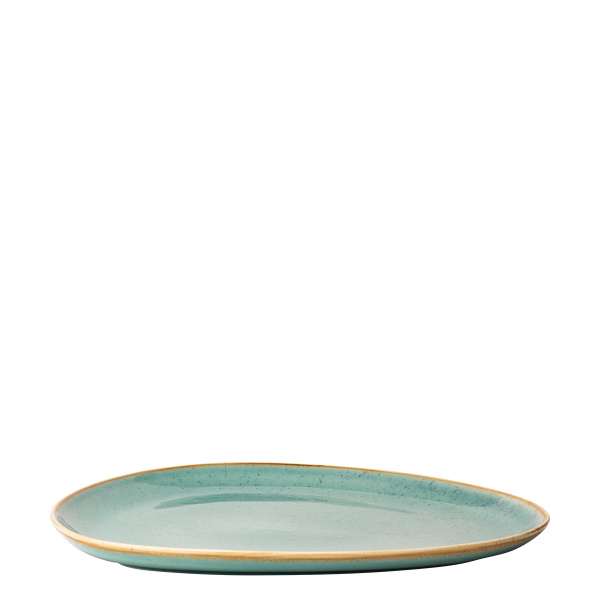Farfurie Triangle Sand turcoaz 30,5 x 24,2 cm – Gaya