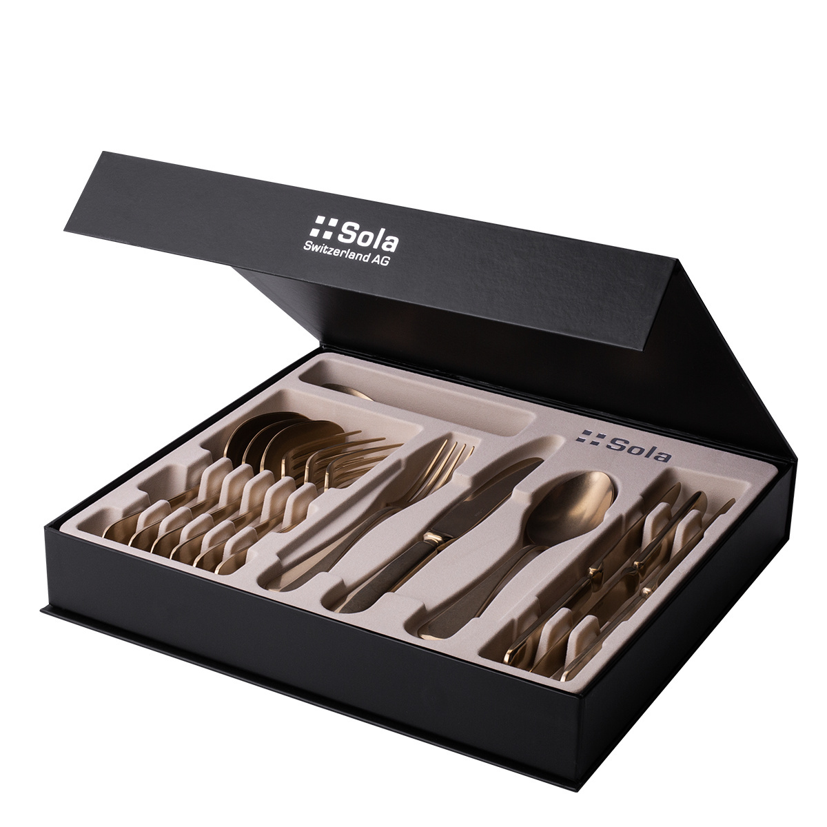Set tacâmuri 16 buc. - Baguette Vintage PVD Champagne Stone Wash