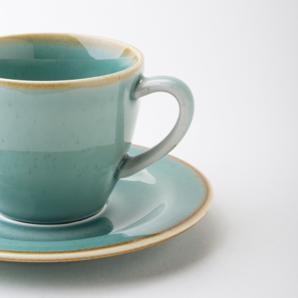 Farfurioară pentru cafea 15,5 cm - Gaya Sand turcoaz