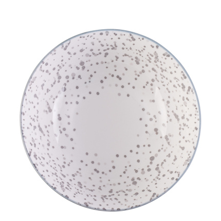 Bol pentru cereale alb / gri deschis 17,8 cm - Basic