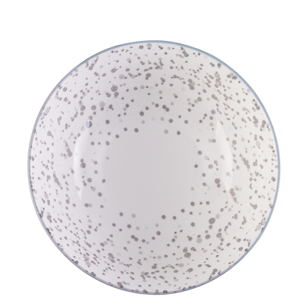 Bol pentru cereale alb / gri deschis 17,8 cm - Basic