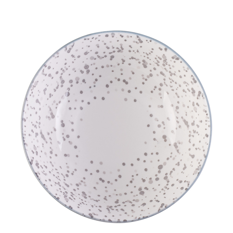 Bol pentru cereale alb / gri deschis 17,8 cm - Basic