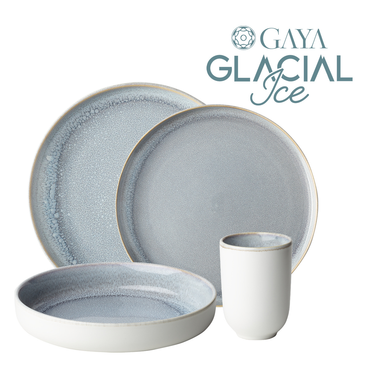 Set porțelan 16 piese - Gaya Atelier Glacial Ice