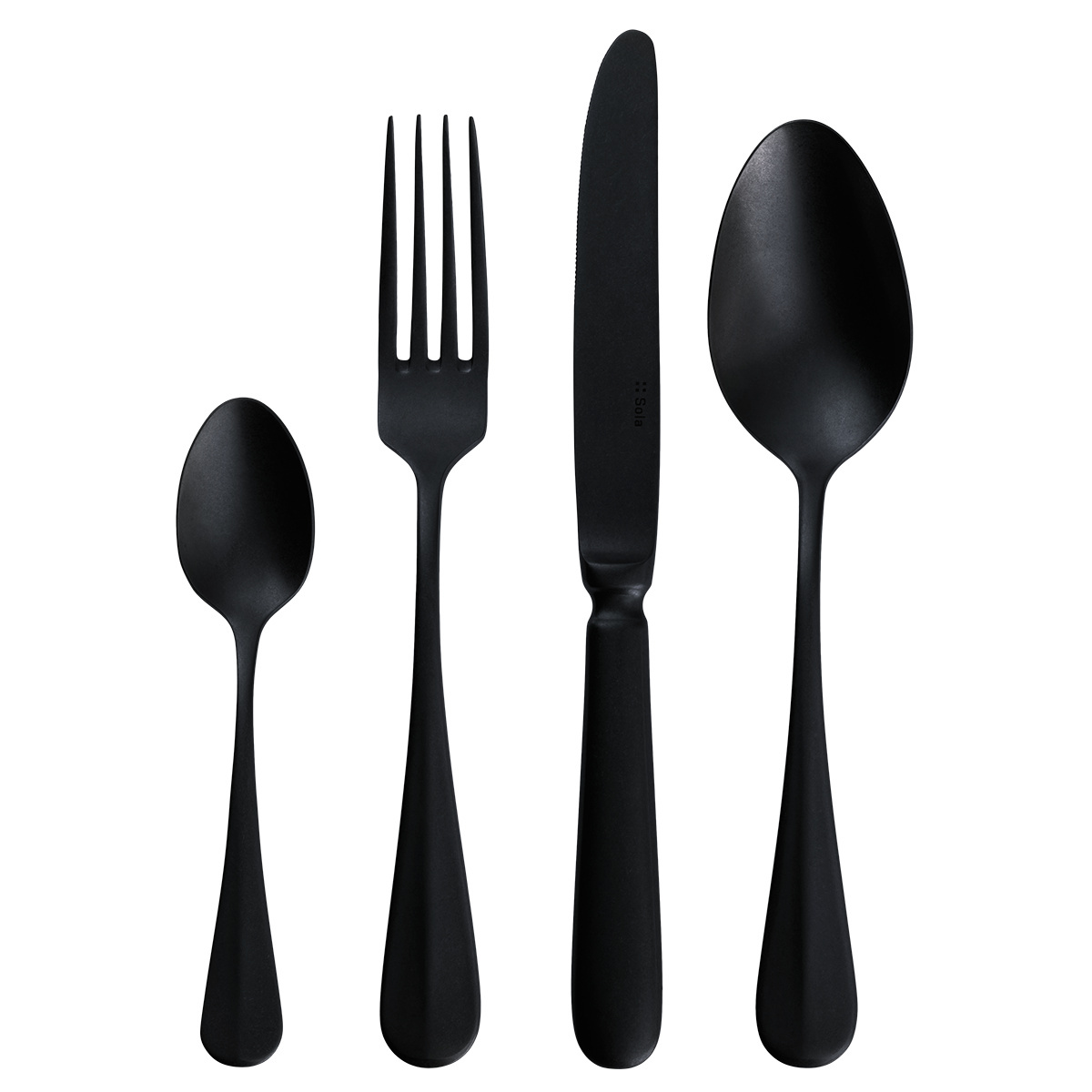Set tacâmuri 30 buc. - Baguette Vintage PVD Black Stone Wash