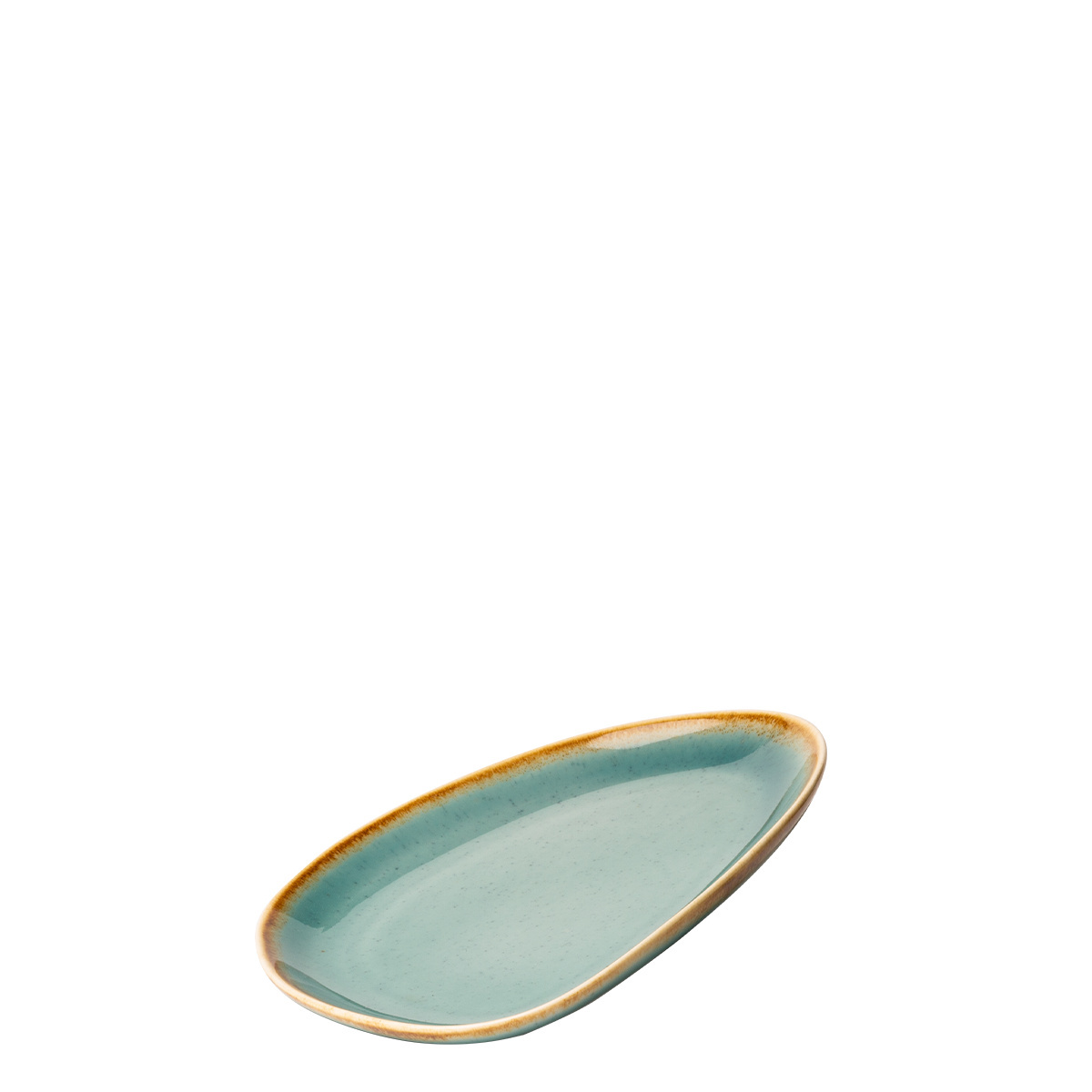 Farfurie Triangle Sand turcoaz 20,5 x 15,9 cm – Gaya
