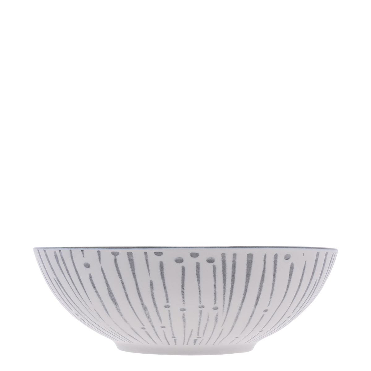 Bol pentru cereale alb / gri deschis 17,8 cm - Basic