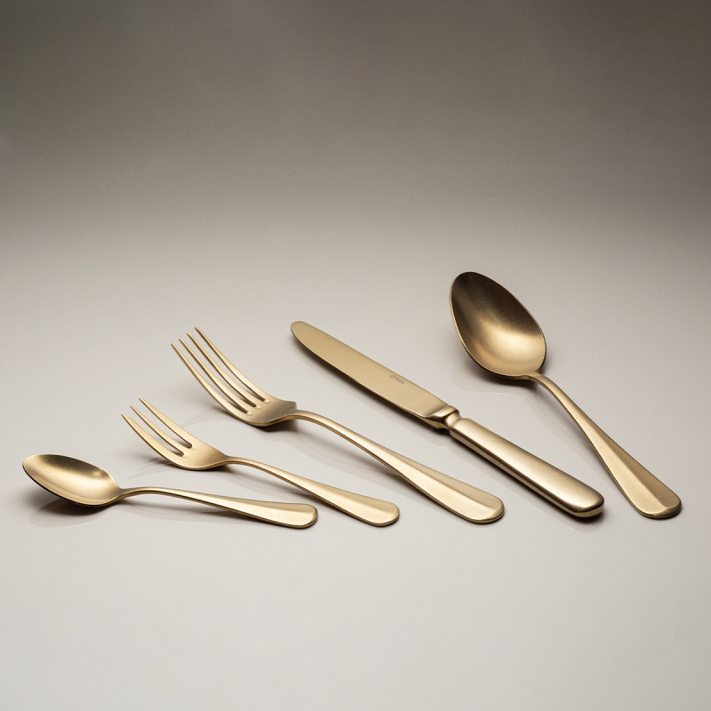 Set tacâmuri 30 buc. - Baguette Vintage PVD Champagne Stone Wash