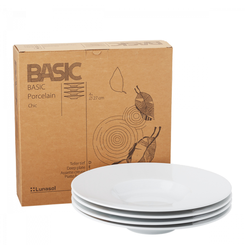 Farfurie adâncă 27 cm set 4 buc. - Basic Chic