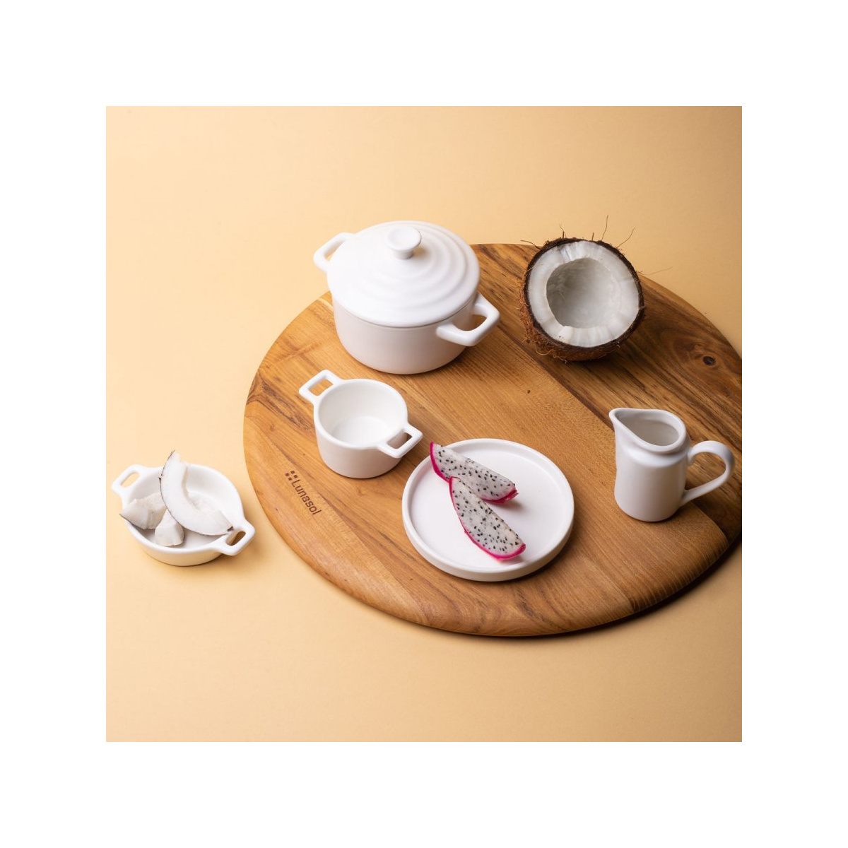 Bol oval Flowl Atelier alb cu toarte 7,9 x 7 cm - Gaya