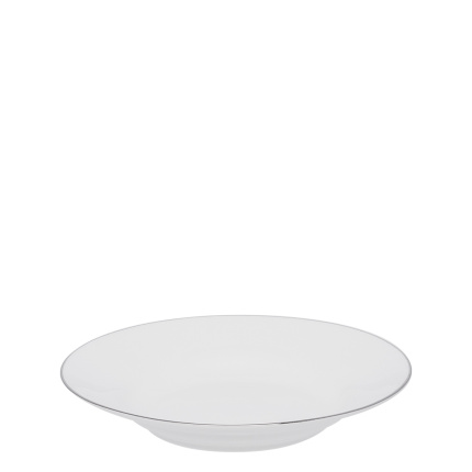 Farfurie adâncă 23 cm cu margine de platină - Premium Platinum Line