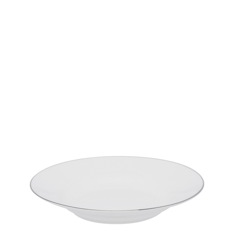 Farfurie adâncă 23 cm cu margine de platină - Premium Platinum Line