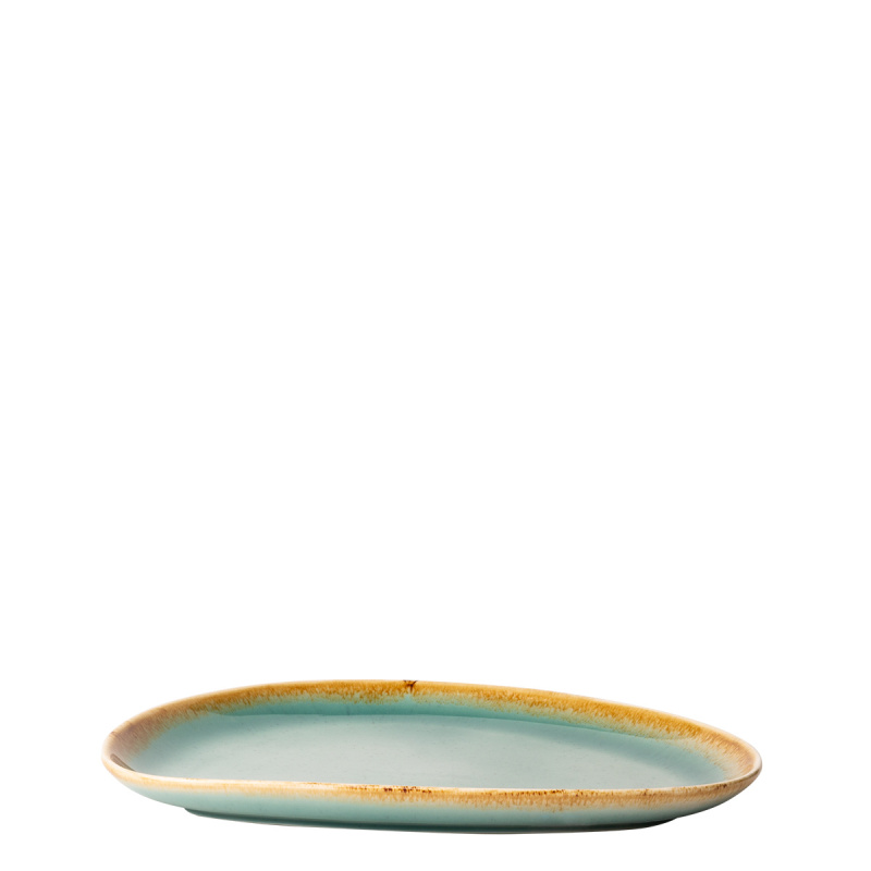 Farfurie Triangle Sand turcoaz 25,5 x 19,7 cm – Gaya