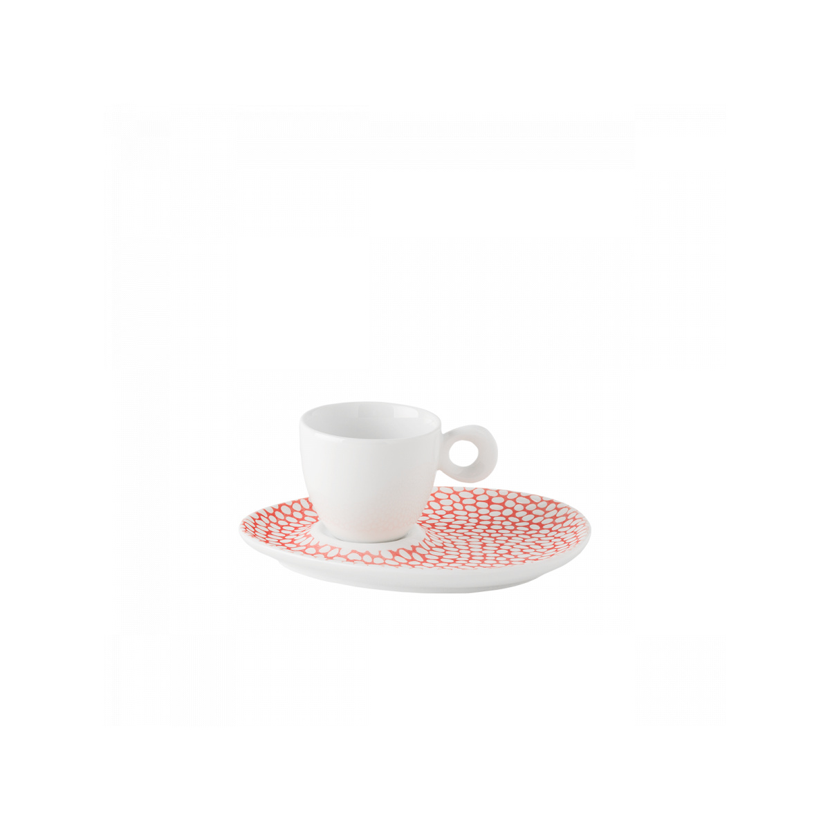 Farfurioară pentru cafea mokka Flow texturată skin/alb