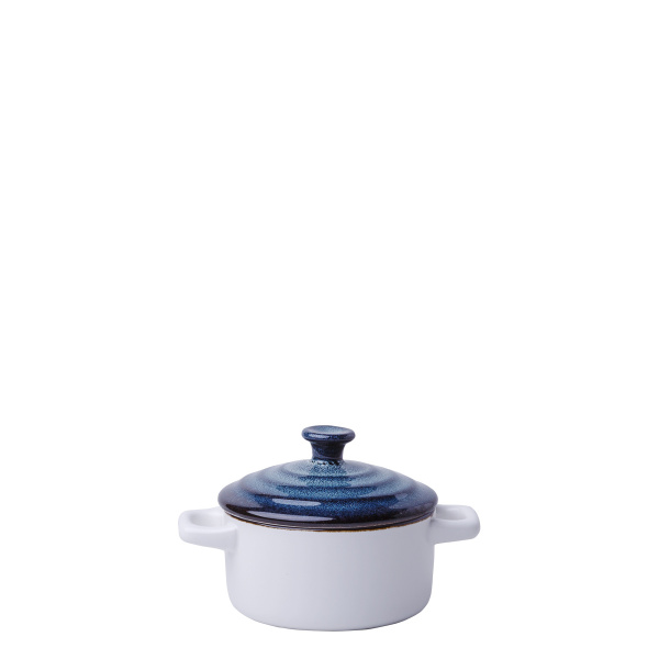 Cratiță cu capac Flowl Atelier albastru ø10,2 cm - Gaya