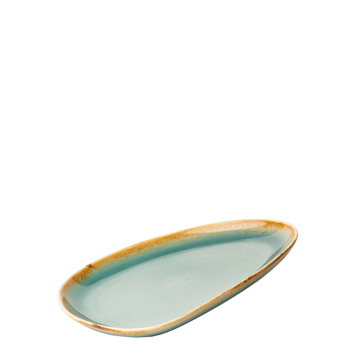 Farfurie Triangle Sand turcoaz 25,5 x 19,7 cm – Gaya