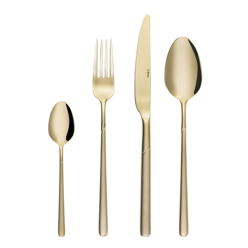 Set tacâmuri 16 buc. – Kyoto PVD Champagne sablat