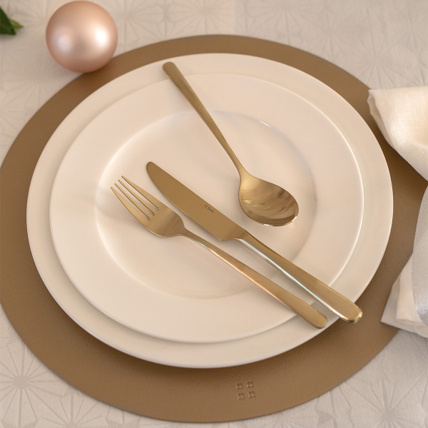 Set tacâmuri 16 buc. – Salamanca PVD Champagne mat