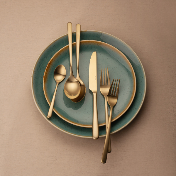 Set tacâmuri 16 buc. – Salamanca PVD Champagne mat