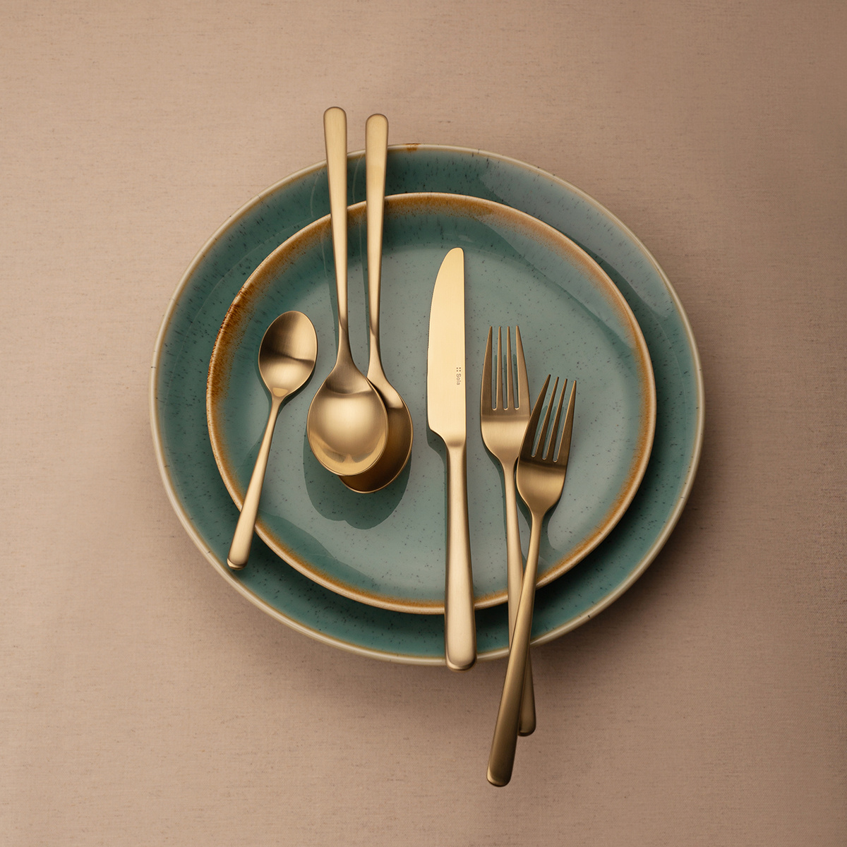 Set tacâmuri 16 buc. – Salamanca PVD Champagne mat