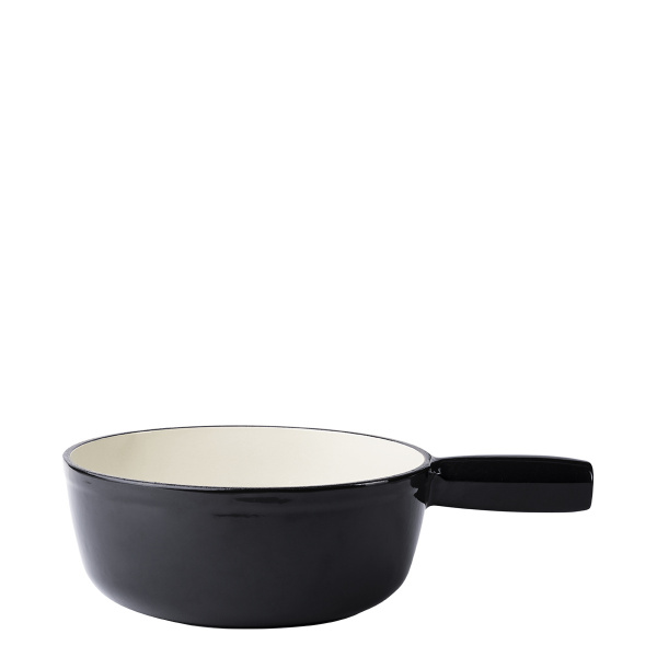 Oală pentru fondue din fontă emailată neagră ø 22 cm - Jupiter Lunasol