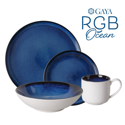 Set porțelan 16 piese - Gaya RGB Ocean Lunasol