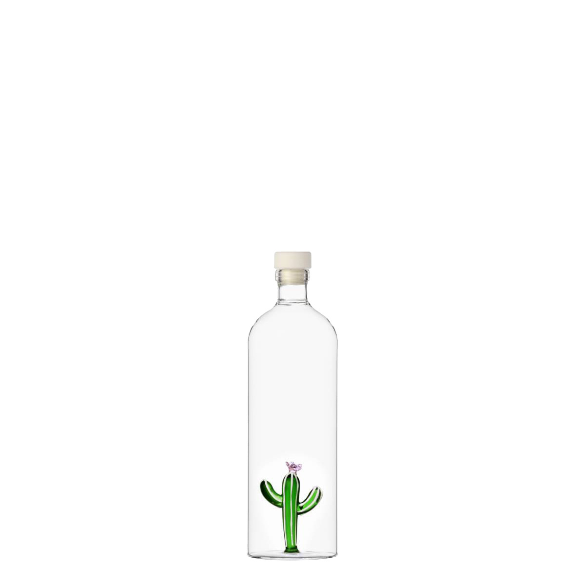 Sticlă cu dop și cactus verde 1,1 l