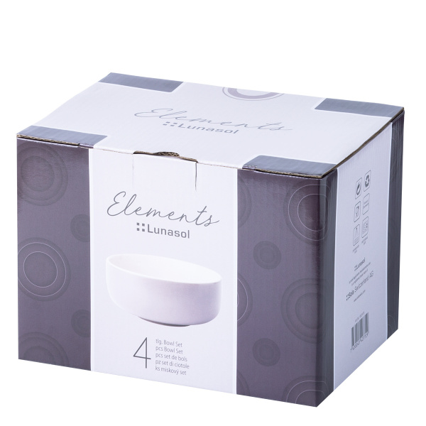 Set boluri ceramice 4 buc. – Elements West taupe