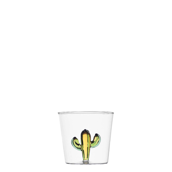 Pahar cu cactus verde-chihlimbar 350 ml
