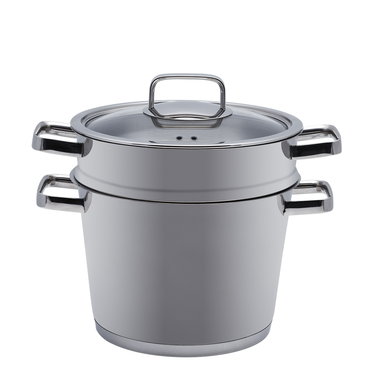 Oală pentru paste Merkur 6,5 l cu capac de sticlă Premium Lunasol