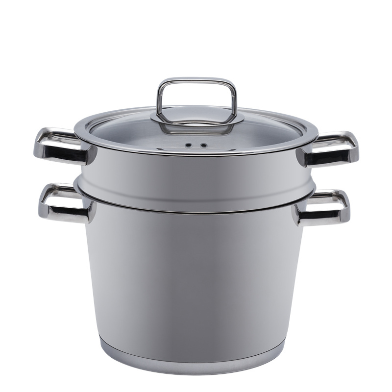 Oală pentru paste Merkur 6,5 l cu capac de sticlă Premium Lunasol