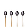 Set de 4 linguri de cafea — Porto PVD titan închis / sablat auriu
