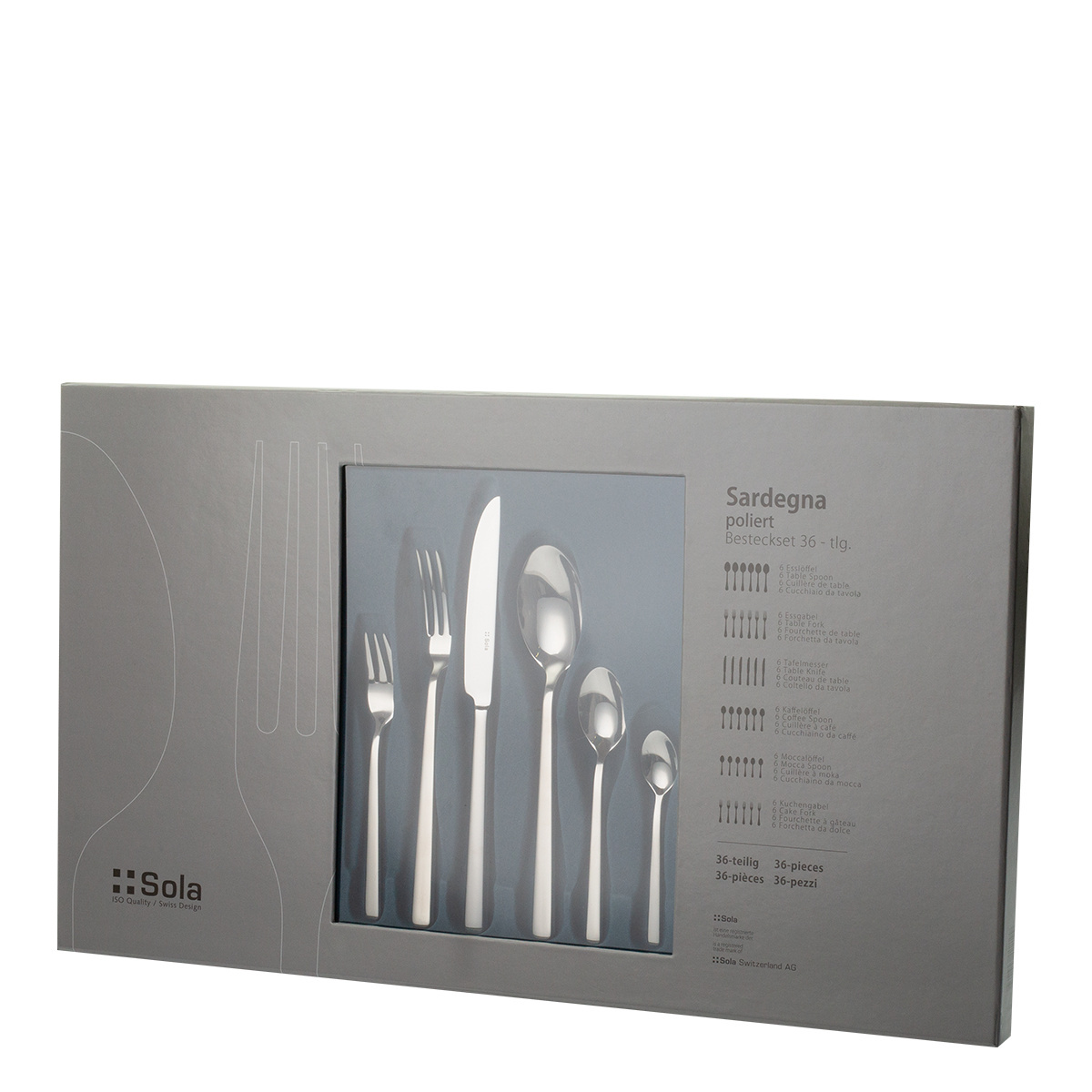 Set tacâmuri 36 piese Sardegna lucios | Sola