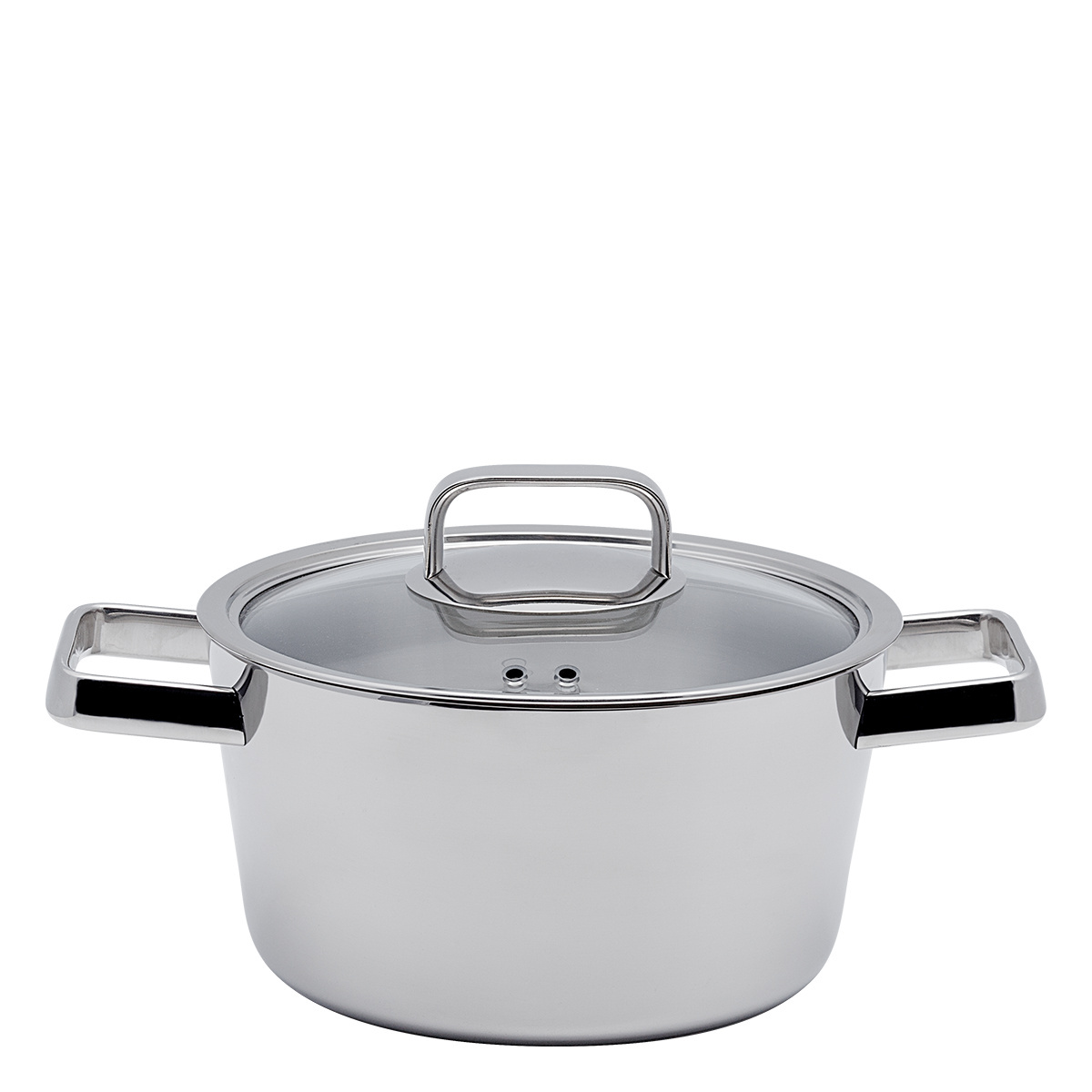 Oală Merkur Luxus cu capac de sticlă 4,9 l Platinum Lunasol