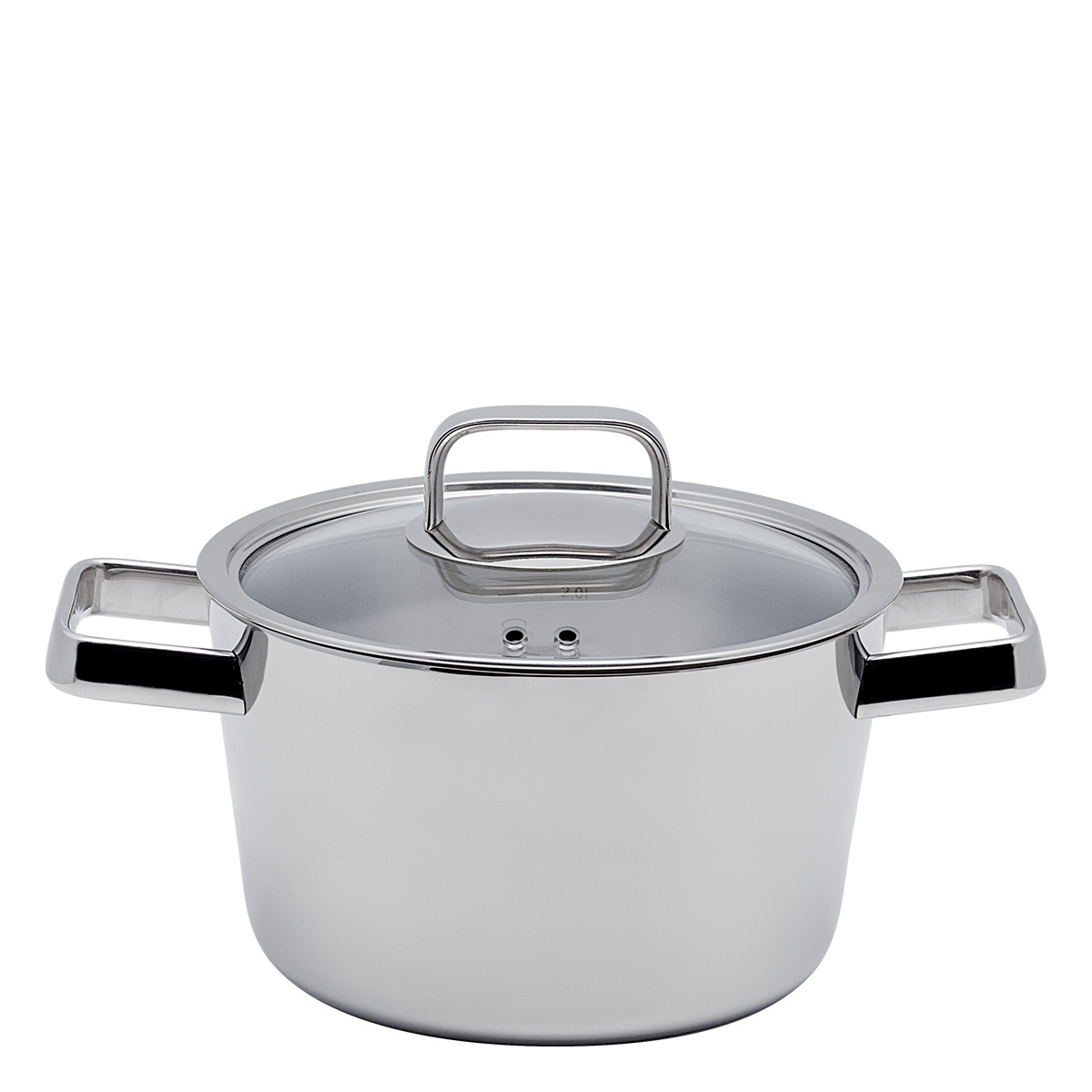Oală Merkur Luxus cu capac de sticlă 3,2 l Platinum Lunasol