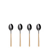 Set de 4 linguri Mocca — Porto PVD titan negru / aur sablat