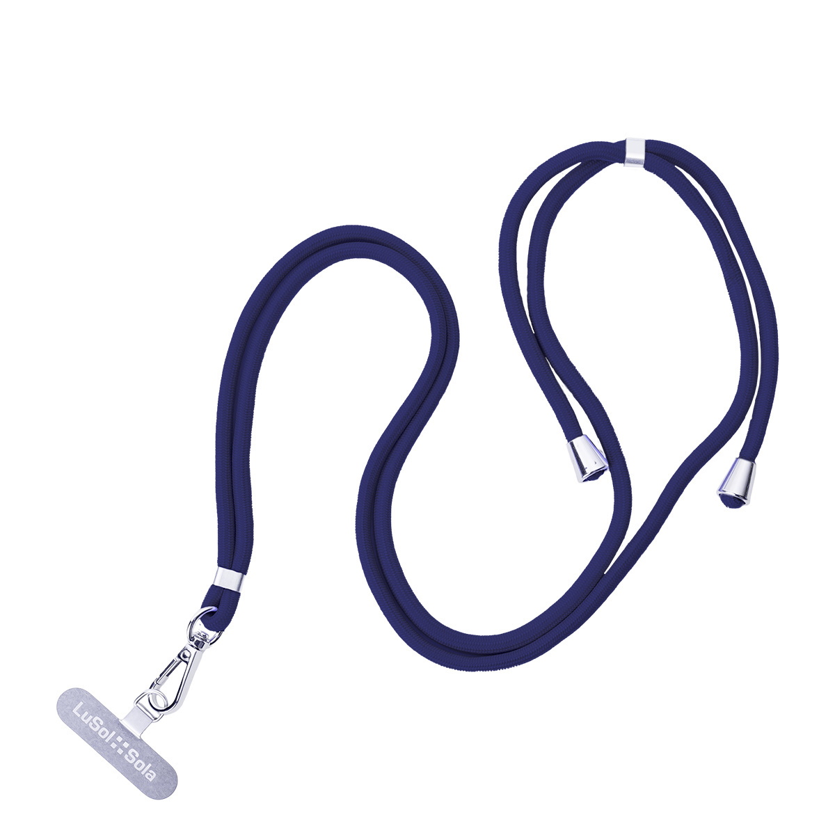 Lanyard pentru telefonul mobil cu logo-ul Lusol::Sola, albastru