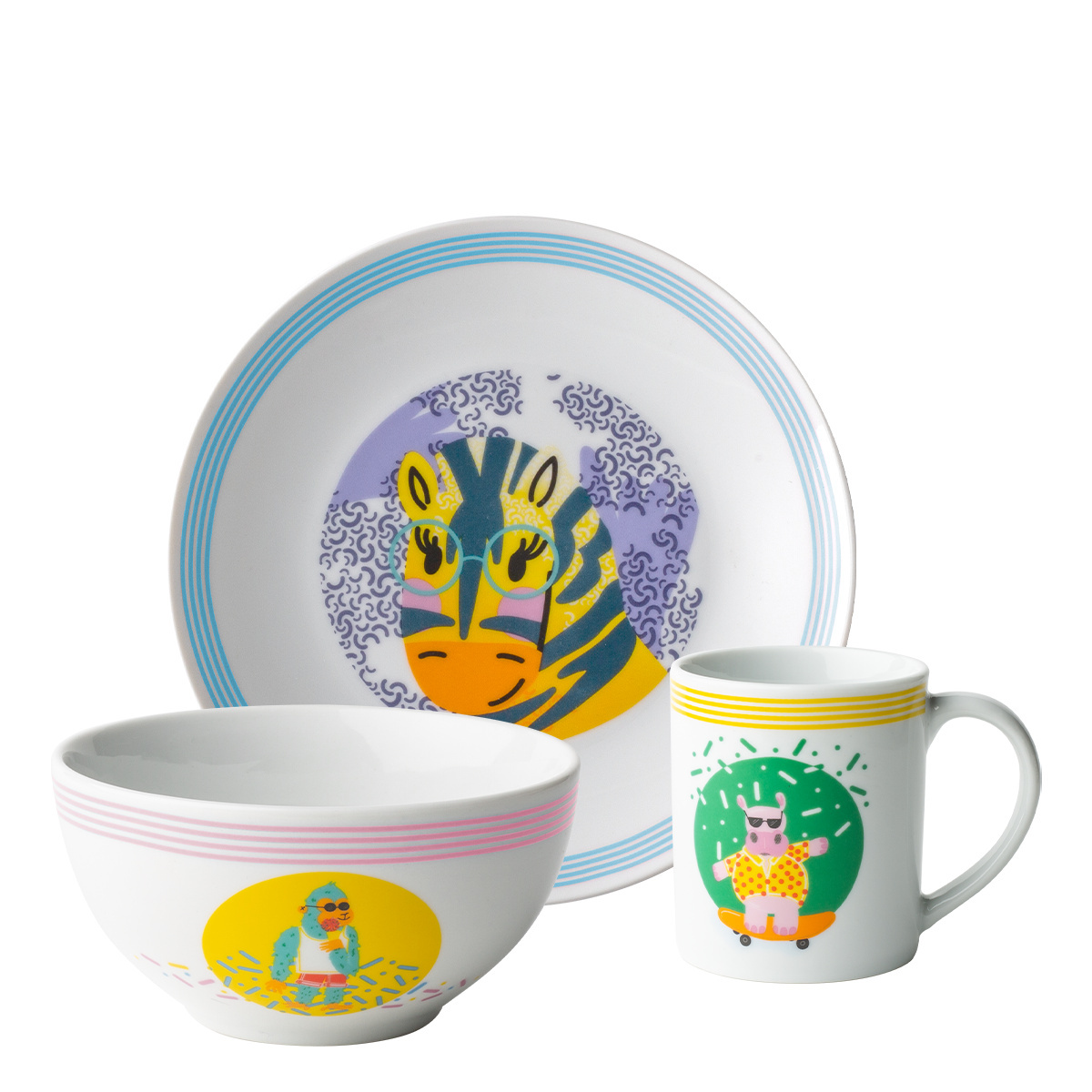 Set de porțelan pentru copii 3 piese — Jungle Patrol