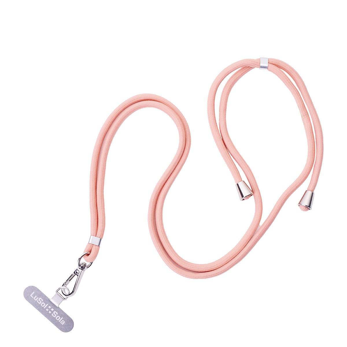 Lanyard pentru telefonul mobil cu logo-ul Lusol::Sola, roz