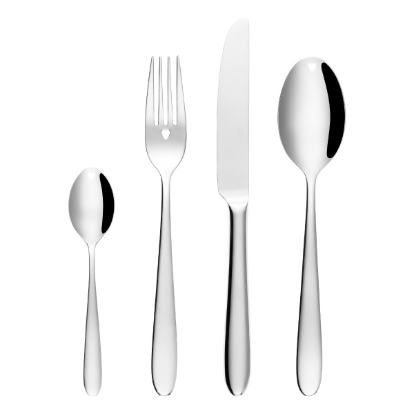 Set tacâmuri cu inimioară 54 piese — Alpha