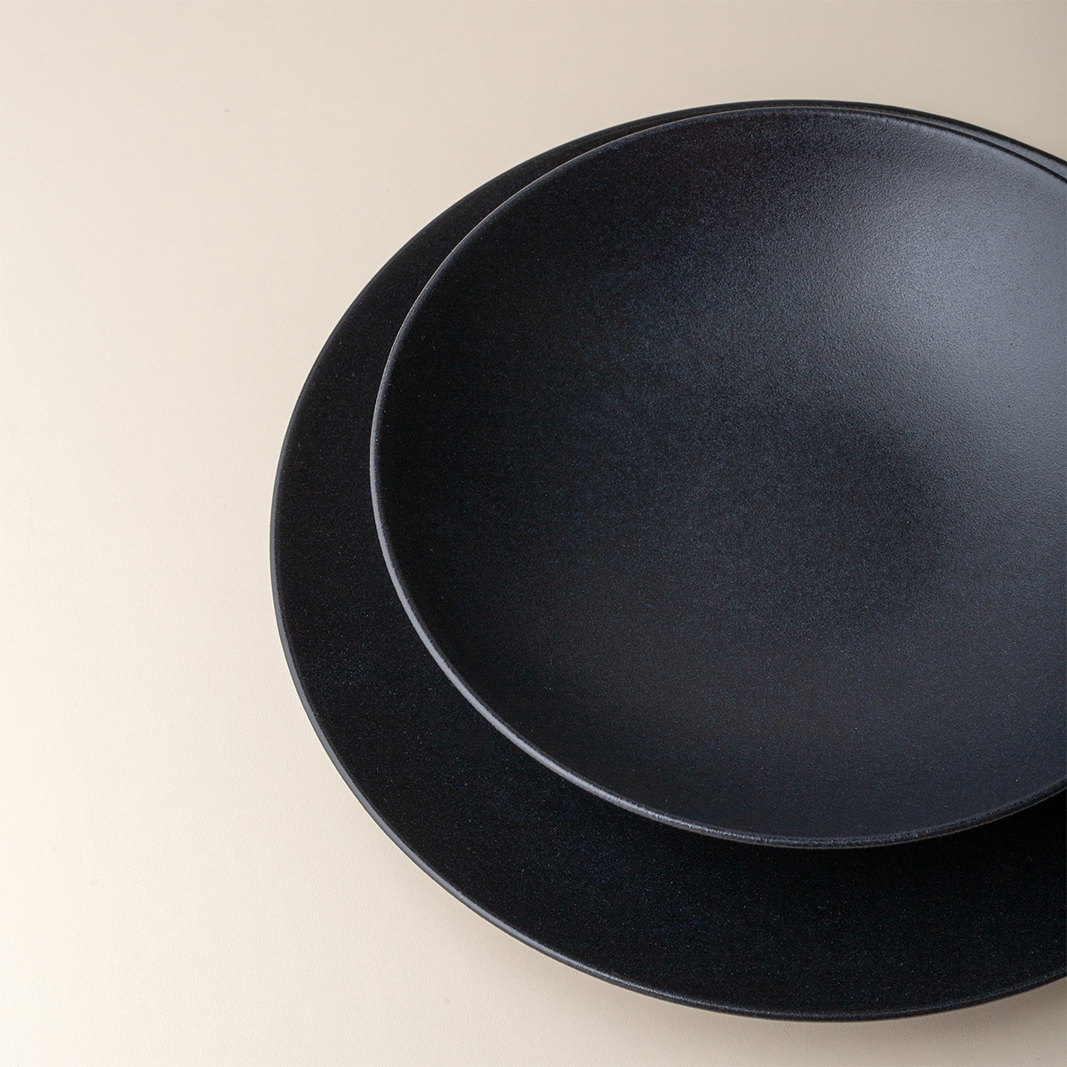 Farfurie adâncă 21,5 cm 4 buc - Basic negru mat
