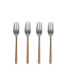 Set de 4 furculițe de desert — Porto PVD titan închis / sablat auriu