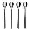 Set de 4 linguri pentru limonadă — Porto PVD titan închis / sablat negru