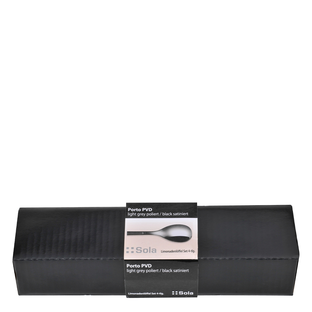 Set lingurițe pentru limonadă 4 buc. - Porto PVD titan închis / negru sablat