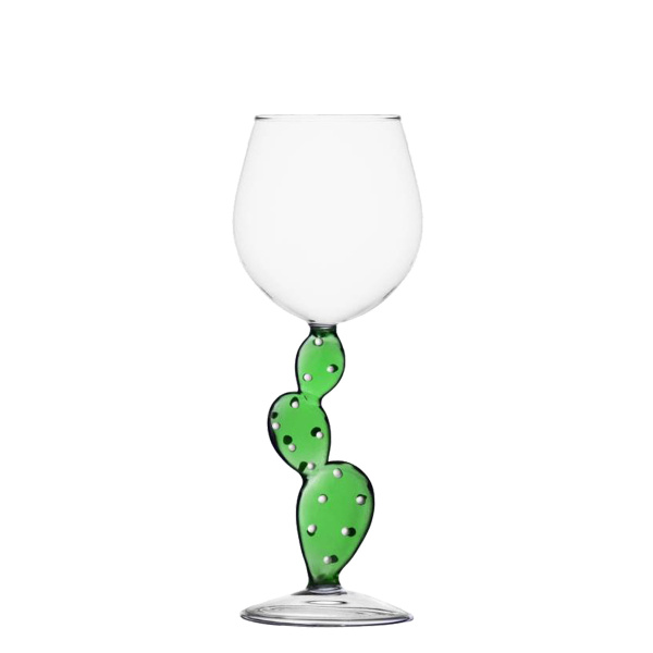 Pahar de vin cactus verde