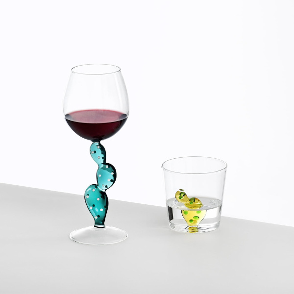Pahar de vin cactus albastru - Ichendorf